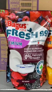 BAGUS Fresh 99 Dishwashing Liquid 575 ml Free Sabut Cuci Piring - Sabun Cuci Piring