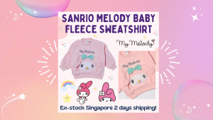 [Direct from Japan] Stock SG: 100% Original Sanrio Melody Baby Girl Fleece Sweatshirt (Size: 90)
