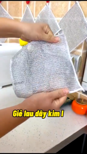 Set 5 miếng tấm kim loại rửa bát cọ xoong nồi - Giẻ cọ rửa đa năng