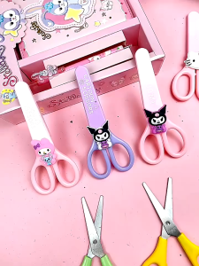 (READY STOCK)Safety Capybara Scissors Stainless Steel with Protector Stationery Kid Present Gift DIY Craft Paper Cutting Cute Stationery剪刀安全圆角带有保护套手工手账裁剪diyGunting keselamatan dengan pelindung