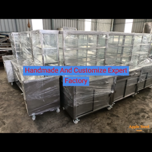 Stainless Steel Tea Stall Counter/Handmade Keluli Meja Bacuh Teh Gerai/Stainless Steel Tea Table Cabinet/ Keluli Tea Meja Dapur Kitchen/Custom Made Customize Design Dapur Kitchen Tea Stall