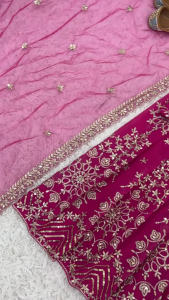 [PRE-ORDER] Ready Made Heavy Embroidery Sequence Work Top With Lengha (10-15days delivery)