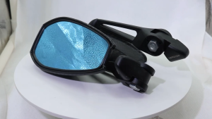 Universal Motorcycle Side Mirror Anti-glare Adjustable Blue Lens Carbon Made IN Thailand