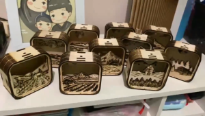 Ornamen Ukir Hiasan Meja Aesthetic Dekorasi Kamar dengan Lampu Tidur Bisa Custom Nama