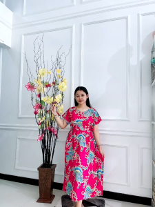 Kencana Ungu Daster Cantik Tali Samping Label Biru Kualitas 1 - BISA COD