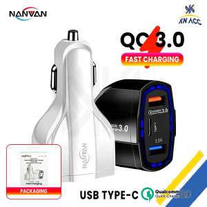 KN ACC - NVN-SV3 CHARGER MOBIL PD FAST CHARGING CAR CHARGER QUALCOMM 3.0