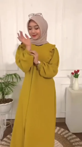 Gamis Samira Crinkle Airflow Premium Resleting Busui Friendly Ld 110