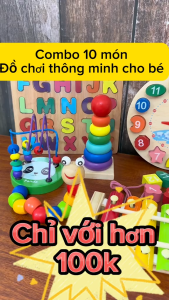 COMBO 10 món đồ chơi xếp gỗ thông minh cho bé Đồ chơi Toy