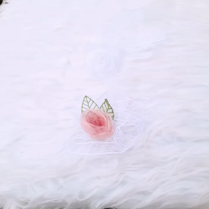 Vòng choker hoa trà vải ren vòng cổ nữ dây ren gắn hoa