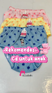 6 PCS CELANA DALAM ANAK PEREMPUAN MOTIF DEPAN USIA 1 TAHUN - 8 TAHUN