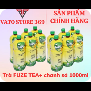 Trà chanh với sả FUZETEA+ chai 1L