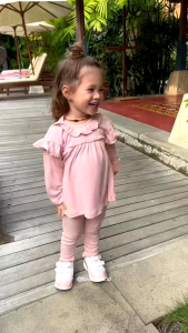 lovedede - Haira - Rib Ruffle Long Sleeve Sets: Baju Bayi Pakaian Anak Perempuan Pergi Jalan Lucu Cod Berkualitas doremibabyshop