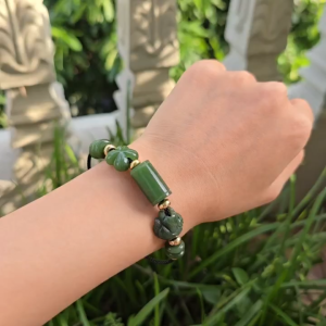 Vòng cáp lu thống ngũ điếu cỏ 4 lá hồ ly NBich - Phong Thủy TUDO