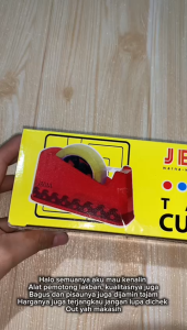 Tape Cutter / Tape Dispenser Isolasi Jenia /Tempat Pemotong Lakban Solasi