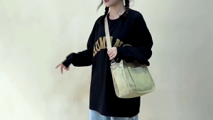 【Local Seller】Solid Color Handbags Women Canvas Tote Bags Fashion High Quality Leisure Travel Messenger Bags Student Schoolbags Nylon Bag Beg Wanita