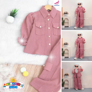 Baju anak Perempuan / Setelan anak Perempuan set jilbab Zalira Kids Usia Newborn 0-6 Tahun Outif Anak Kenzie / One set Anak Perempuan
