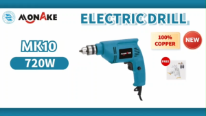 MONAKE Mesin Bor Listrik Impact Drill Electric Drill 10mm Bolak Balik MK10