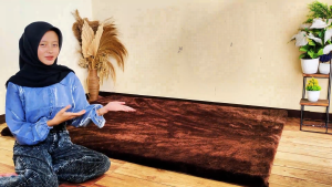 Karpet Bulu Rasfur 200x120x2.5cm  / karpet bulu tebal non anti slip LP