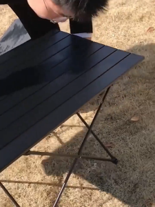 Camping Folding Table Lightweight Aluminum Folding Table Roll Up Tablp For Indoor Outdoor Camping Folding Table Lightweight Aluminum Folding Table Roll Up Tablp For Indoor Outdoor Camping Backyard BBQ Party Patio Beach Picnic