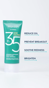 Wardah UV Shield Acne Calming SPF 35 PA+++ - Wardah Sunscreen Moisturizer