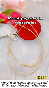 Kiềng Cổ Mềm Thời Trang Nữ KC08 3 Sợi Tết  Mềm Mại Và Uyển Chuyển