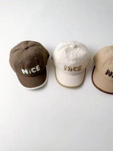 หมวกแก๊ปเด็กทารก NICE สไตล์แฟชั่น ผ้า COTTON ปรับได้ สำหรับเด็ก 10เดือน - 3ปี รอบหัว 48-50 cm พร้อมส่ง