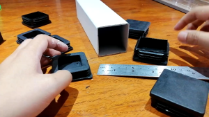 【Ready Stock】Plastic Footing Square Rectangular Tube Plastic Footing ( Price 1 pcs)(For Stainless Tube Not For G.I Pipe)