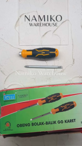 Obeng Bolak Balik Gagang Karet IGM 8 Inch 6 mm