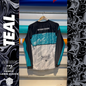 LONG-SLEEVES- "TEAL” Design Aircool Moto Jersey BEYOND DOUBT CLOTHING