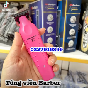 Barber Tông đơ chấn viền T87 công suất lớn 7500 vòng - mài chuốt màu hồng chính hãng 10W pin lithium 1200mAh lưỡi titan sắc bén
