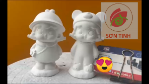 Tượng thạch cao tô màu Em Bé Dễ Thương Đeo Máy Ảnh 11cm C19 (Không kèm màu) trò chơi trẻ em