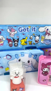 DZ-666 KOTAK PENSIL Pena magnet LABUBU Magneti Pencil Case import motif sanrio cinnamoroll kuromi /kotak pensil anak /kotak pensil sekolah karakter sanrio lucu /kotak pensil murah