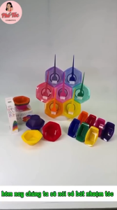 Set chén nhuộm tóc 7 chiếc 7 màu sắc cầu vồng VIC+ - chính hãng