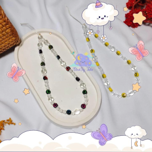 Strap Phone Gantungan Hand Phone Handphone Manik HP Lanyard Manik Seri SMILEY