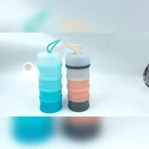 Baby formula dispenser box portable milk powder box four layers large capacity snacks dispenser box