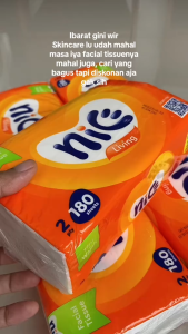 Paket Hemat Isi 1 2 dan 3 Pack Tisu Facial Foam Nice 180 Sheet 2 Ply Tissue Promo Murah by GROSIR ONLINE