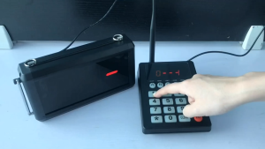 Queue Calling System Pager - Take A Number System Waiting Number System Customer Number System for Restaurant Hospital Bank Waiting Line Management (1 keypad+2 display)