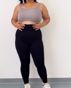 Pinkdose Legging Wanita Jumbo Murah / Celana Legging Plus Size Hitam