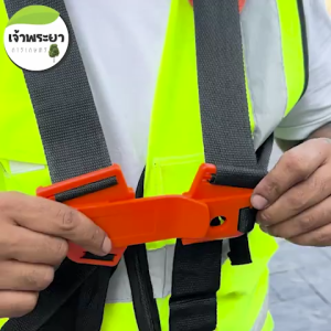 สายสะพายเครื่องตัดหญ้า แบบเป้คู่ สีส้ม สะพายหลัง กระจายน้ำหนักได้ดี ปรับระดับให้เหมาะสมกับ แต่ล่ะบุคคลได้ ยอดขายกว่า 100000 ชิ้น