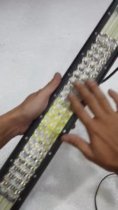 Led runlai 3 hàng bóng siêu sáng Đèn led bar trợ sángled đá còi 506080cm Runlai 12v-24v ô tô xe tải