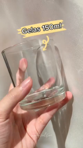 Gelas Kaca Polos 150ml Ukuran Tanggung Medium Tahan Panas | Gelas Whiskey atau Gelas Lilin