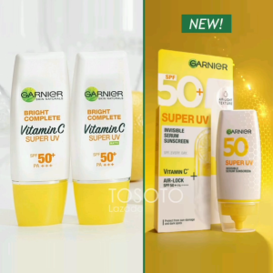 GARNIER Super UV Invisible Serum Sunscreen SPF50+ PA++++ Tekstur Ringan Tanpa White Cast 30ml BPOM