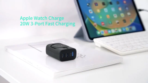 OATSBASF 4 in 1 QC3.0 Fast Charger Adapter Compatible with Apple Watch Samsung watch