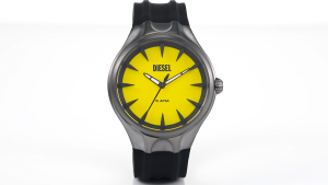 Diesel Mens Streamline Analog Watch ( DZ2201 ) - Quartz Gun-Metal Case Round Dial 23 MM Black Silicon Band