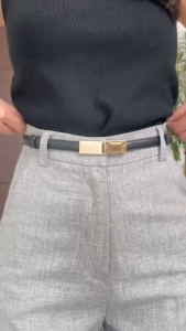 Embracing Belt (B19) เข็มขัดสตรี เข็มขัดผู้หญิง หนัง PU ขนาด 1.4 x 98 cm