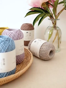 50g/Ball 100% Linen Yarn 175m for Hand Knitting Crochet Size 5 Thin Thread for DIY Hand Woven Summer Hat Bag Yarn