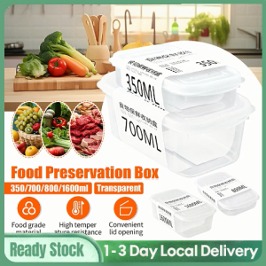 Food Preservation Box Refrigerator Storage Box Portable Sealed Preservation Vegetable Fruit Boxes Transparent Food Meat Preservation Containers Kitchen Organize 350/700/800/1600ML Bekas Makanan Kotak Makanan