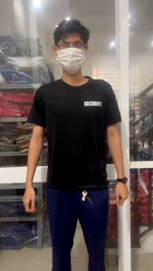 Áo Bảo Vệ-Vệ SĩÁo Thun Đen In Chữ Security-Chất Vải Poly Cá Sấu Bền Đẹp-Hình Thật