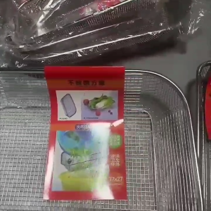 Keranjang Peniris Makanan Buahan Sayuran Colander Stainless Persegi Ukuran 24 cm Anti Karat