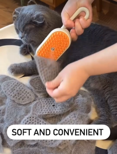 หวีสเปรย์ไอน้ำสำหรับสัตว์เลี้ยง หวีแปรงกำจัดขนสัตว์เลี้ยง แปรงขนแมวแปรงขนสุนัข E021